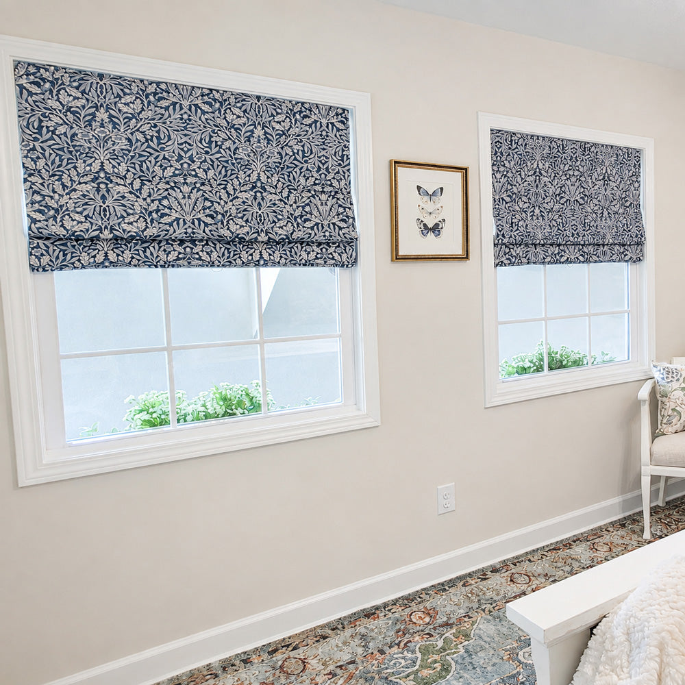 Aino Botanical Custom Roman Shade