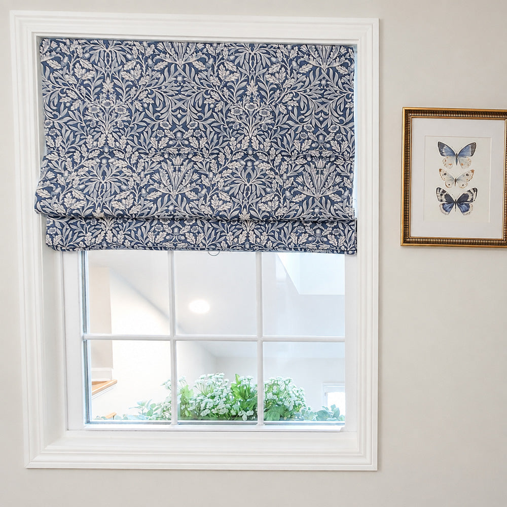 Aino Botanical Custom Roman Shade