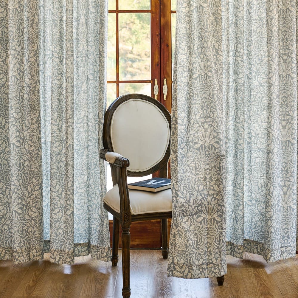 Aino Pastoral Style Floral Leaf Curtains
