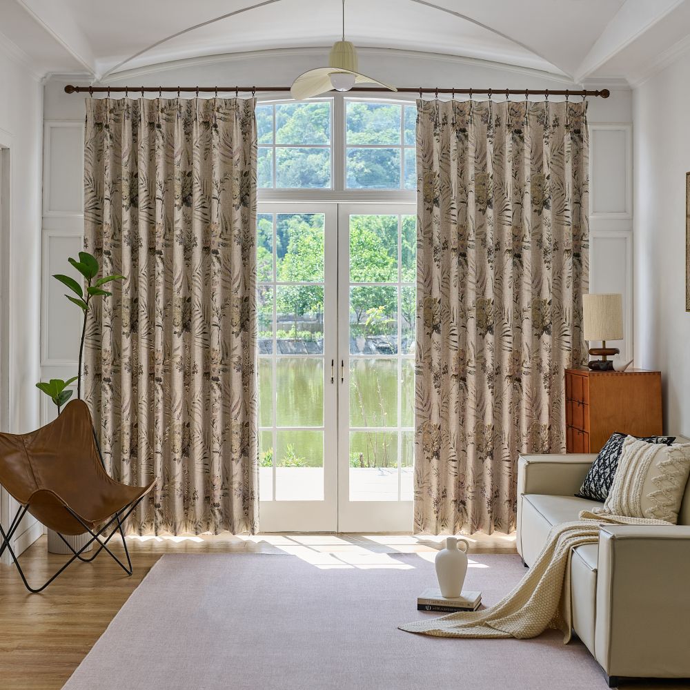 Ainsley Cottage Style Botanical Cotton Curtains