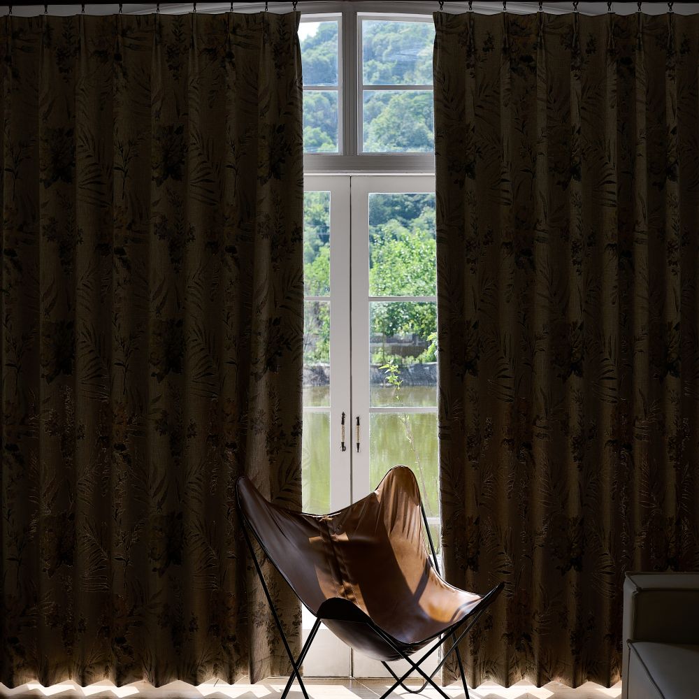 Ainsley Cottage Style Botanical Cotton Curtains