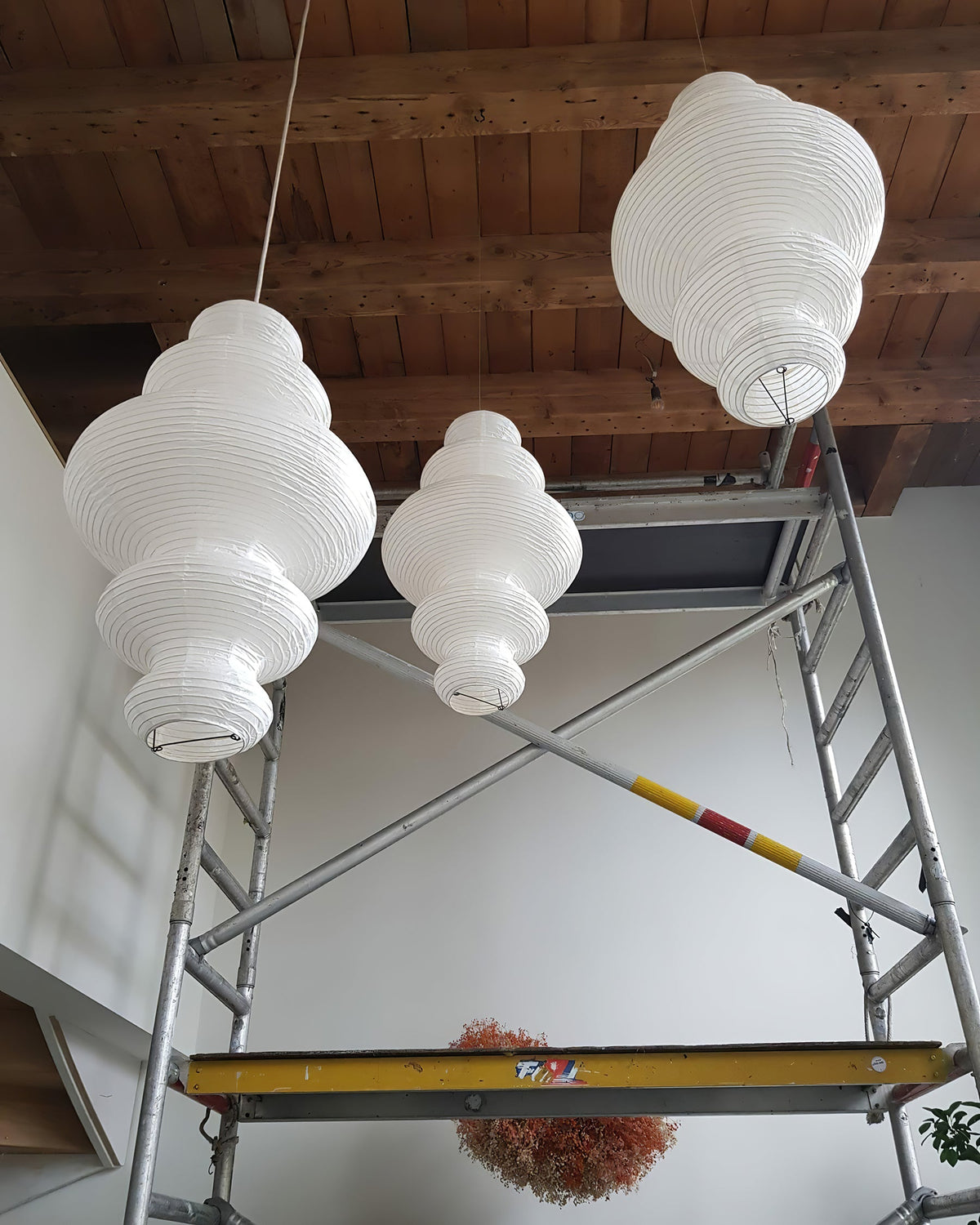 Shiroi | Plug In Pendant Light with Rice Paper Shade | Dimmable Lantern Lamp for Bedroom