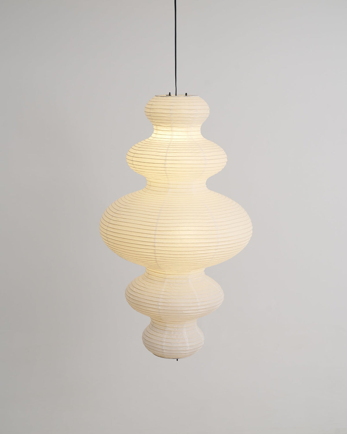 Shiroi | Plug In Pendant Light with Rice Paper Shade | Dimmable Lantern Lamp for Bedroom