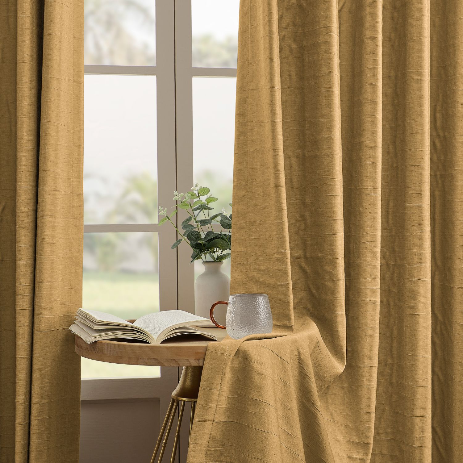 Alessi Wrinkle Design Blackout Cotton Curtains