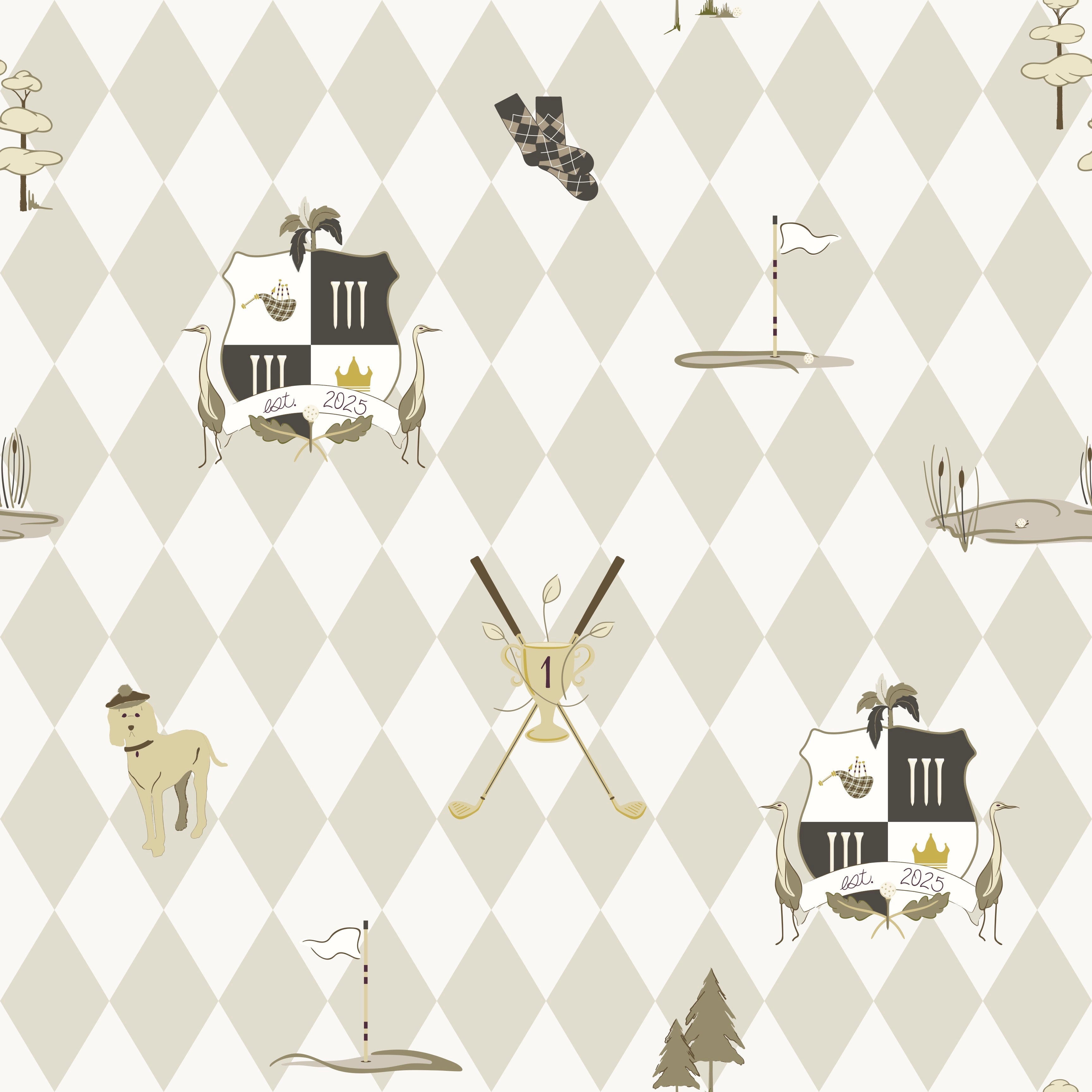 Alfred Wallpaper by Linen and Paper Design