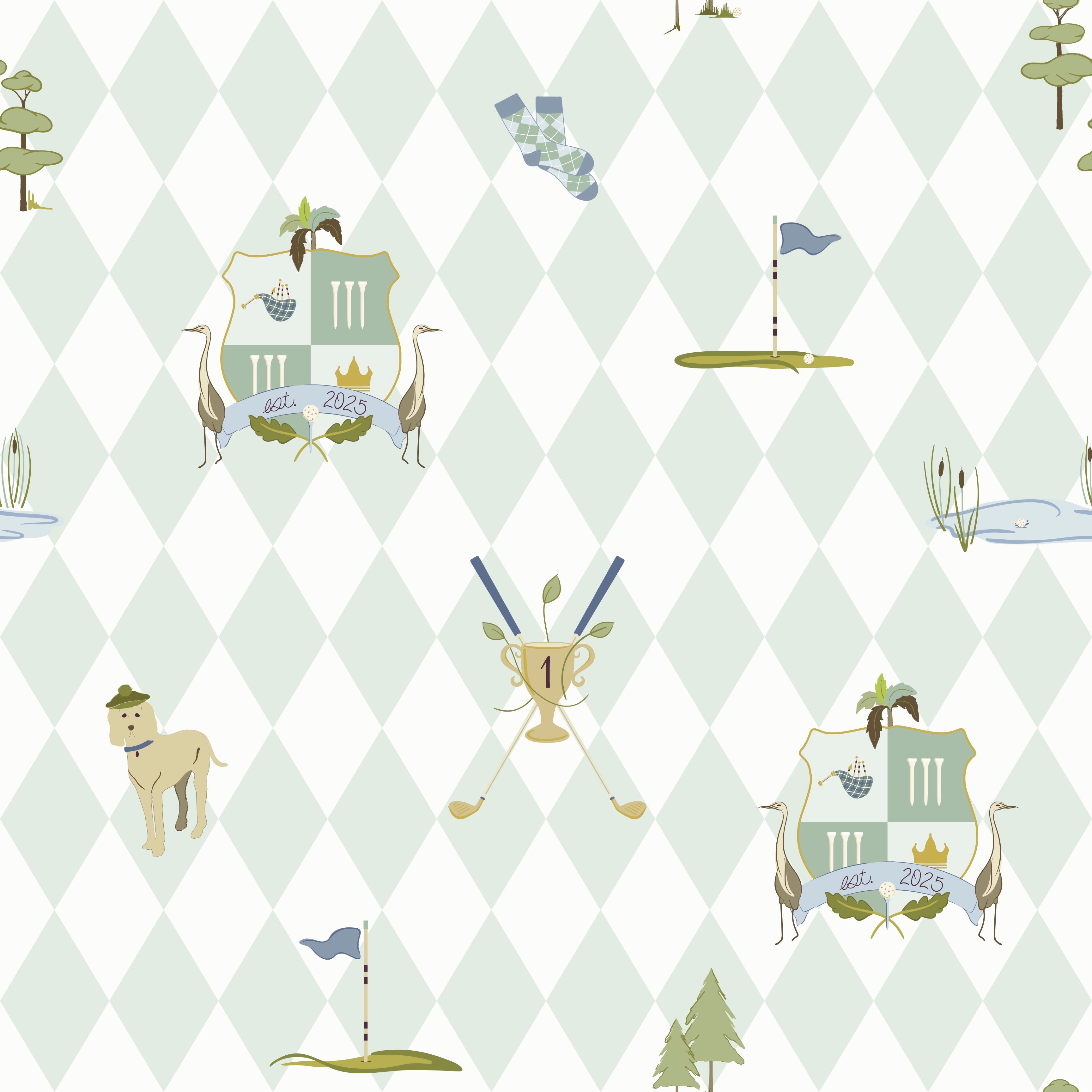 Alfred Wallpaper by Linen and Paper Design