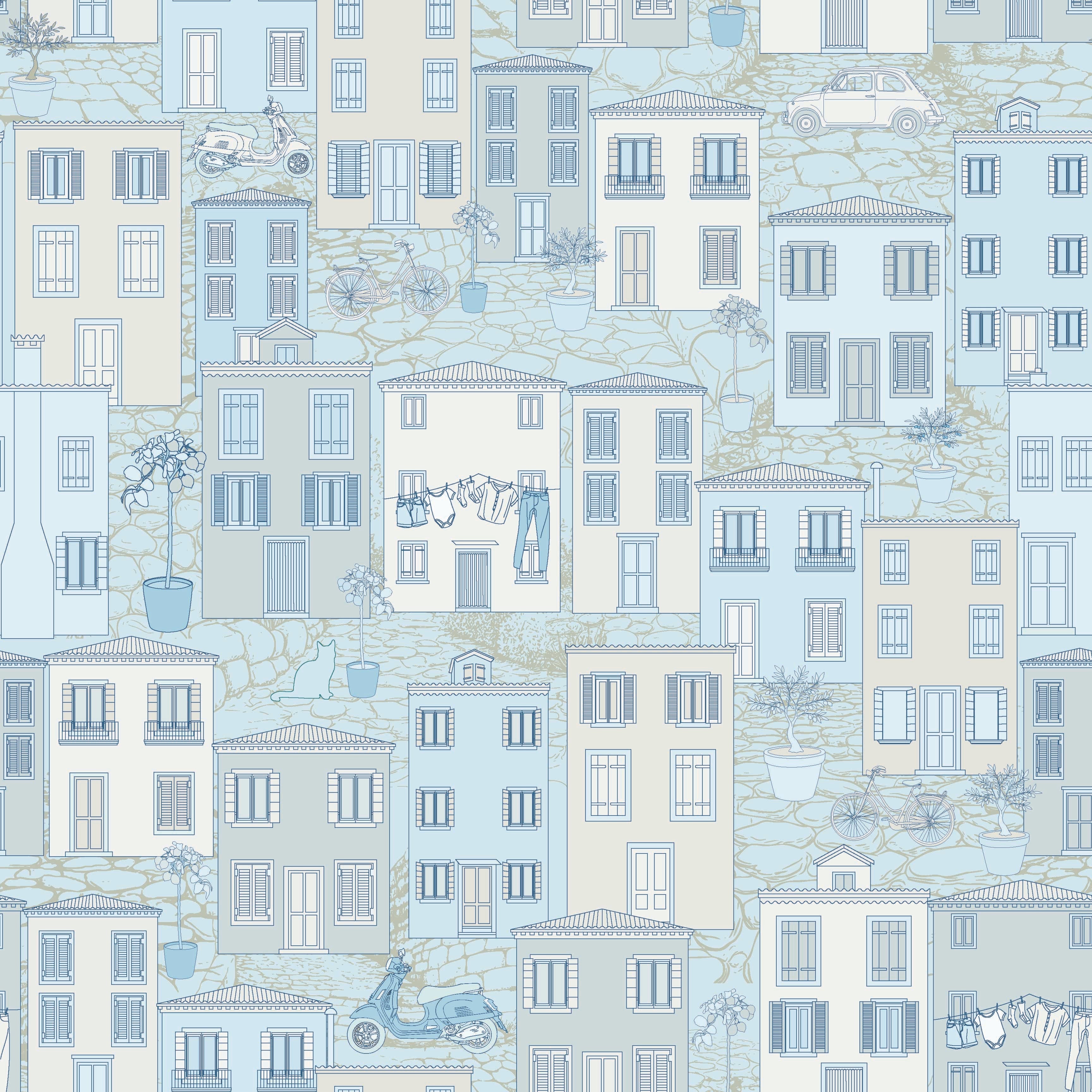 Amalfi Wallpaper by Margaret Clavell