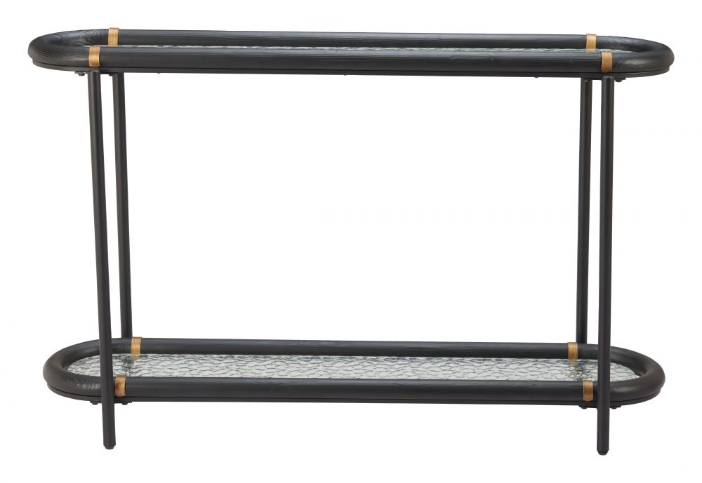 Aneis Glass Top Oval Console Table