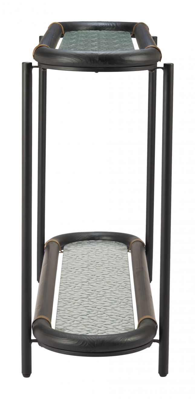 Aneis Glass Top Oval Console Table