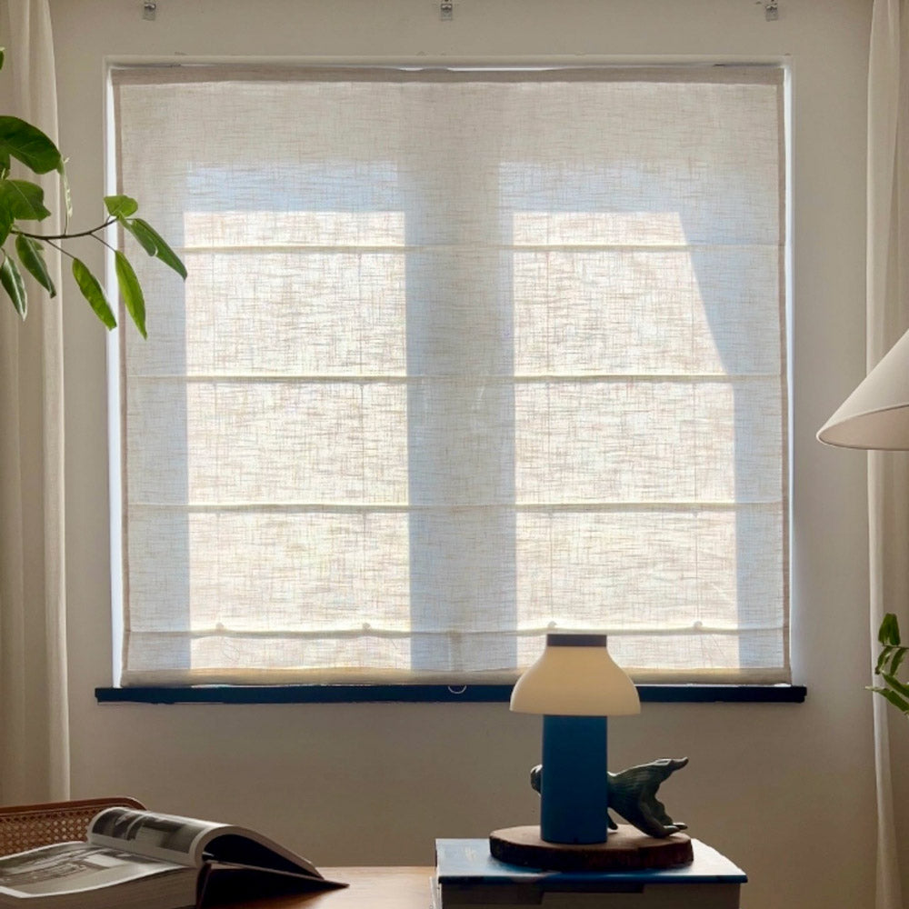 Arabella Light Linen Roman Shade
