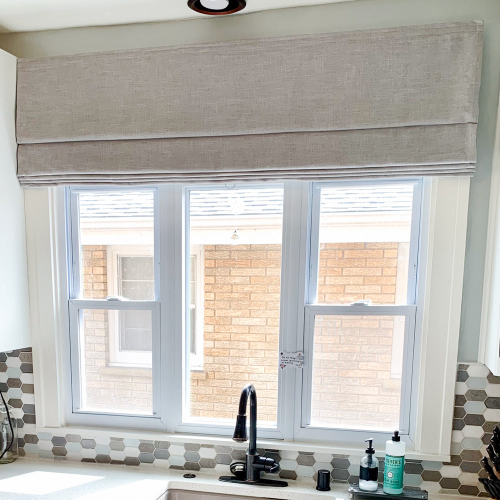 Arabella Light Linen Roman Shade