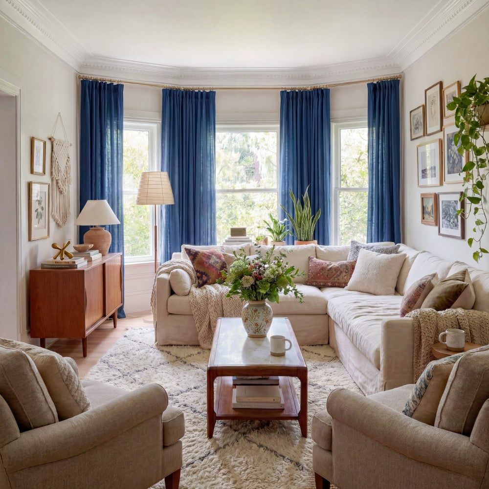 Arabella Classic Linen Blend Curtains