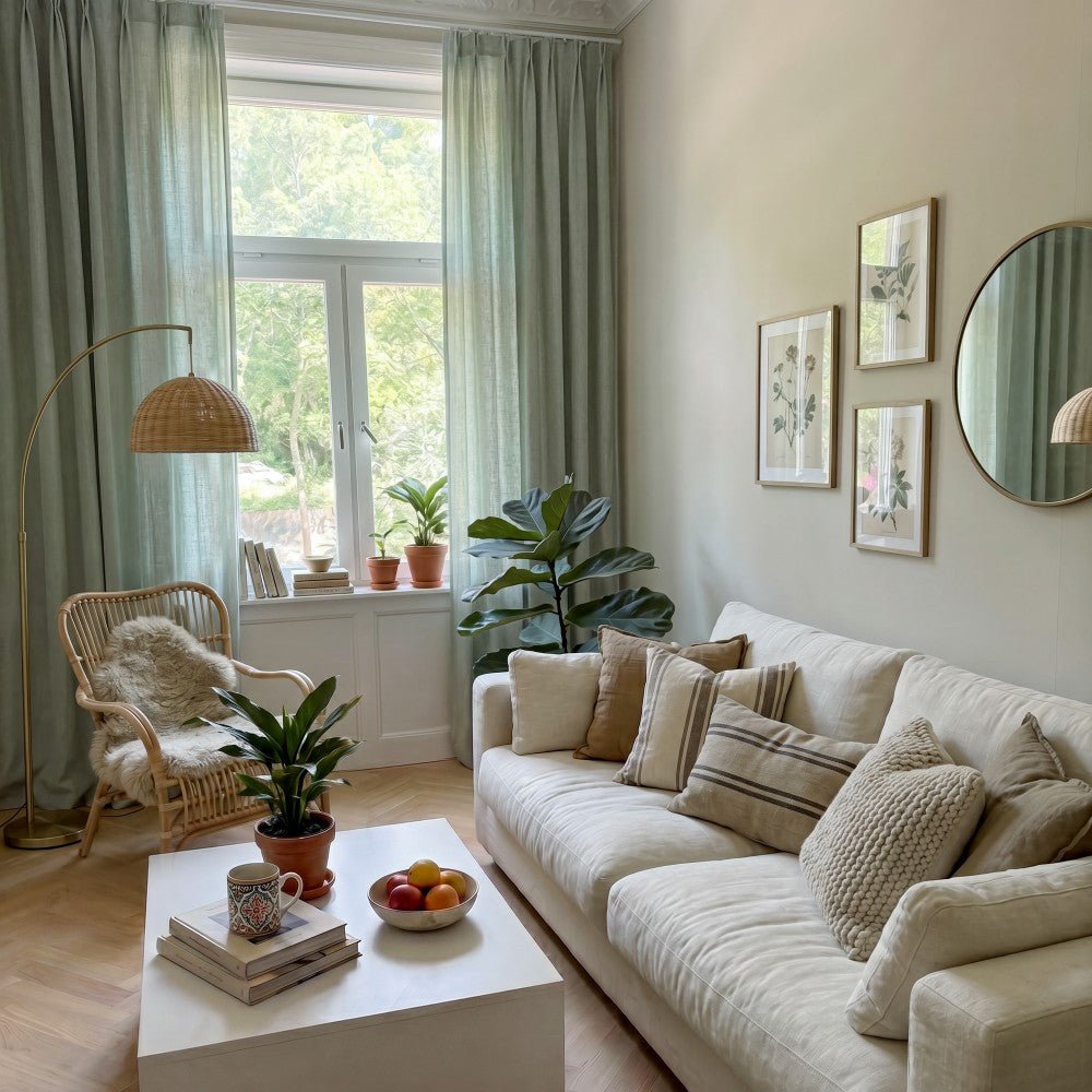 Arabella Classic Linen Blend Curtains