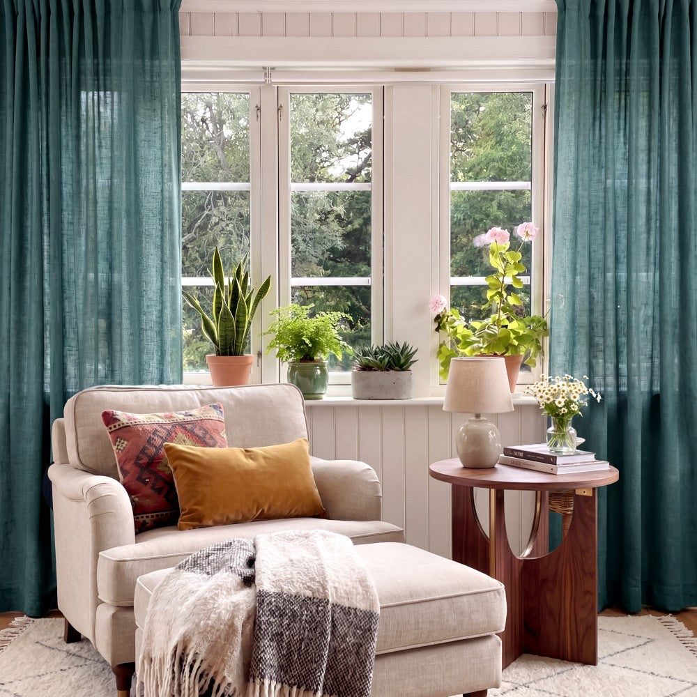 Arabella Classic Linen Blend Curtains
