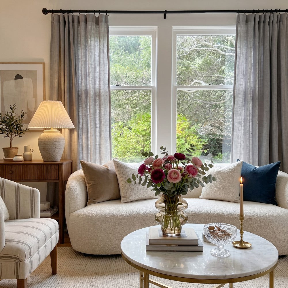 Arabella Classic Linen Blend Curtains