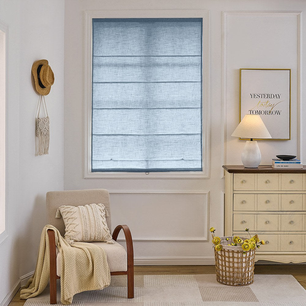 Arabella Light Linen Roman Shade