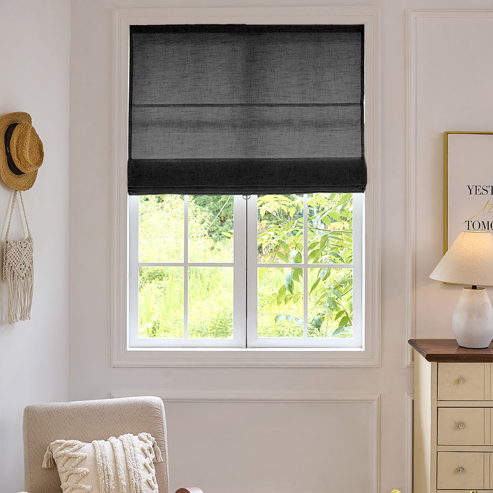 Arabella Light Linen Roman Shade