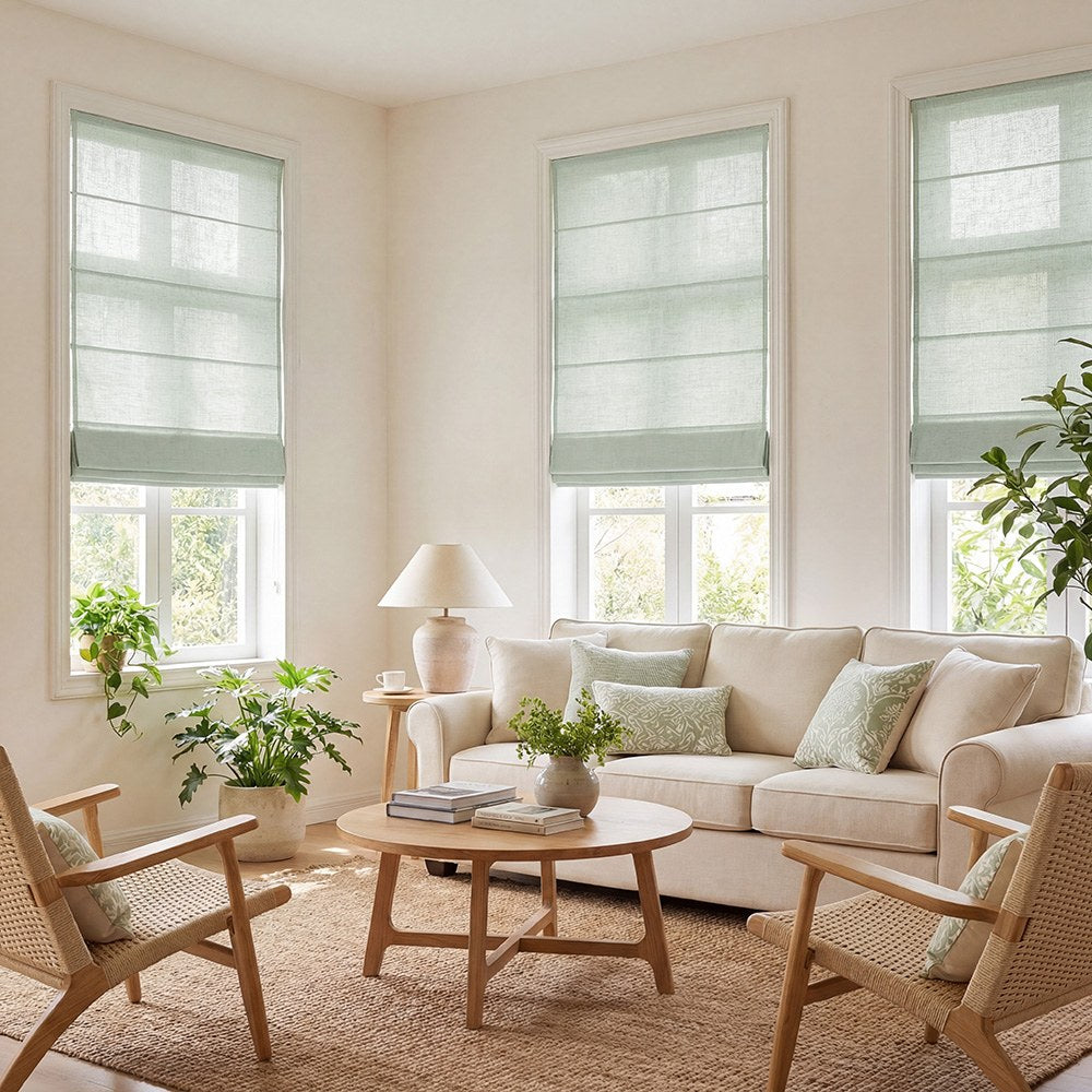 Arabella Light Linen Roman Shade
