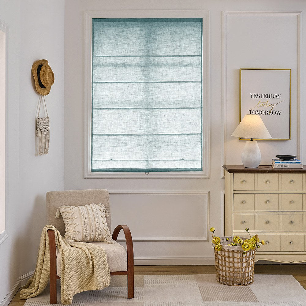 Arabella Light Linen Roman Shade
