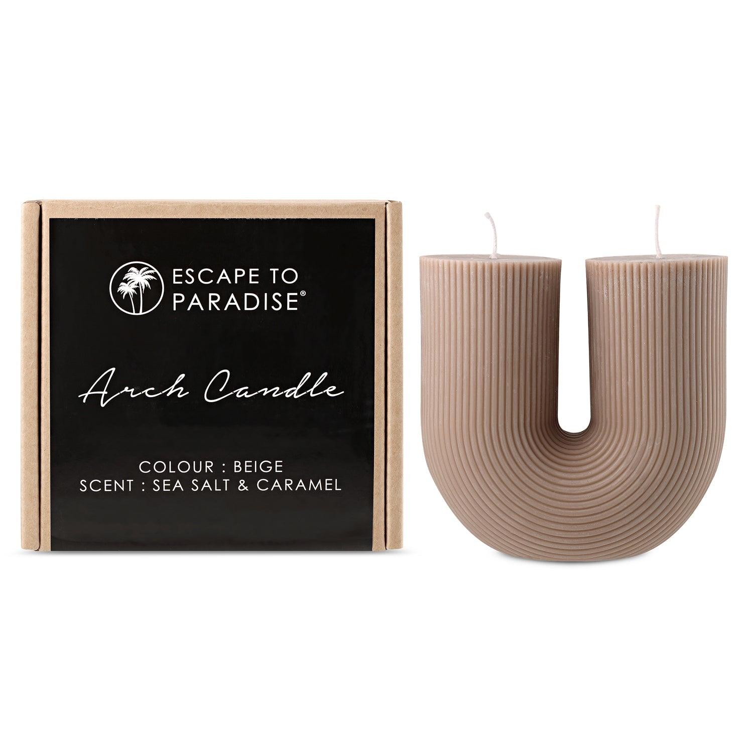 Arch Candle-Beige-Sea Salt & Caramel - PRHOMZ