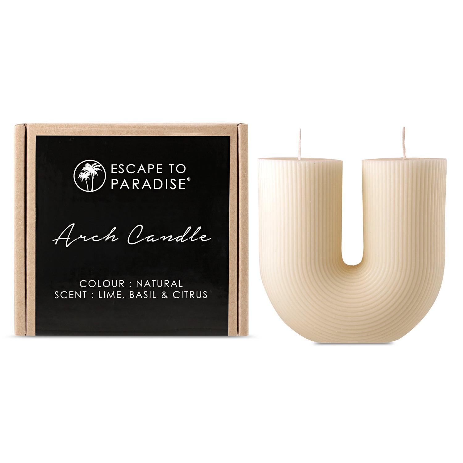 Arch Candle-Natural-Lime, Basil & Citrus - PRHOMZ