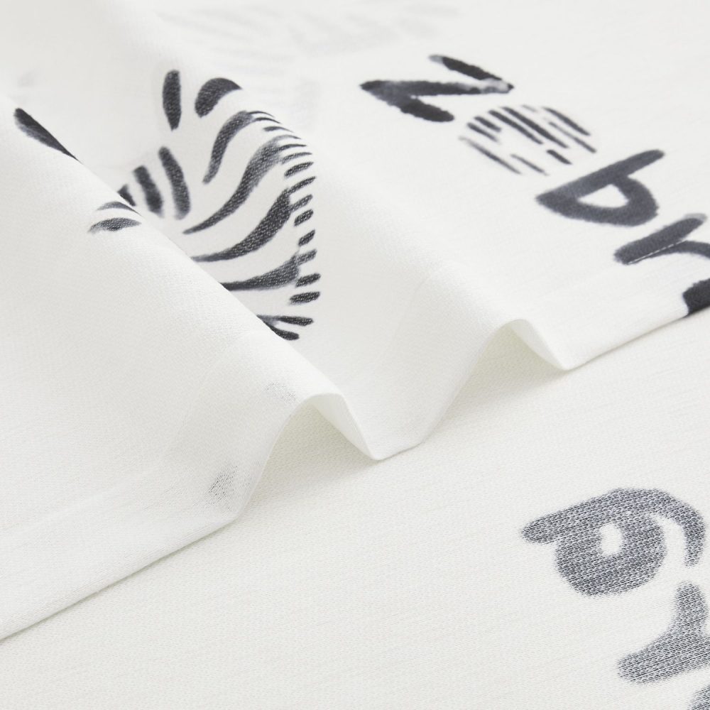 Aspen Minimalist Zebra Print Sheer Curtains