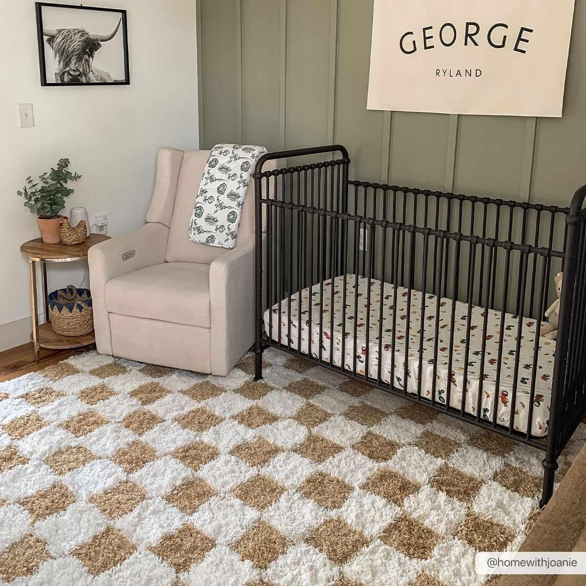 Atira Mustard Checkered Area Rug - PRHOMZ