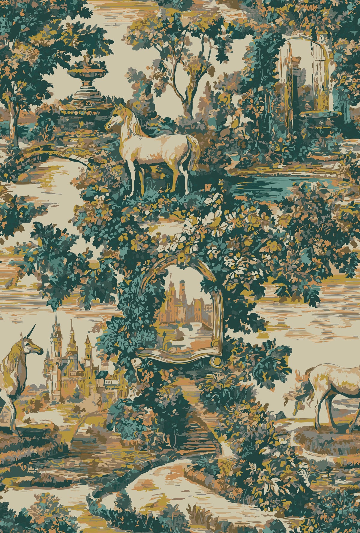 Attlyn Wallpaper by Hosta Pasta Patterns