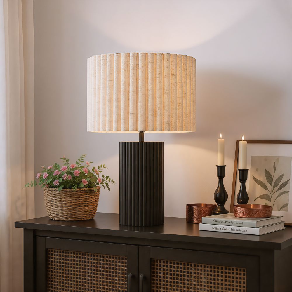 Aurora Steel Black Table Lamp