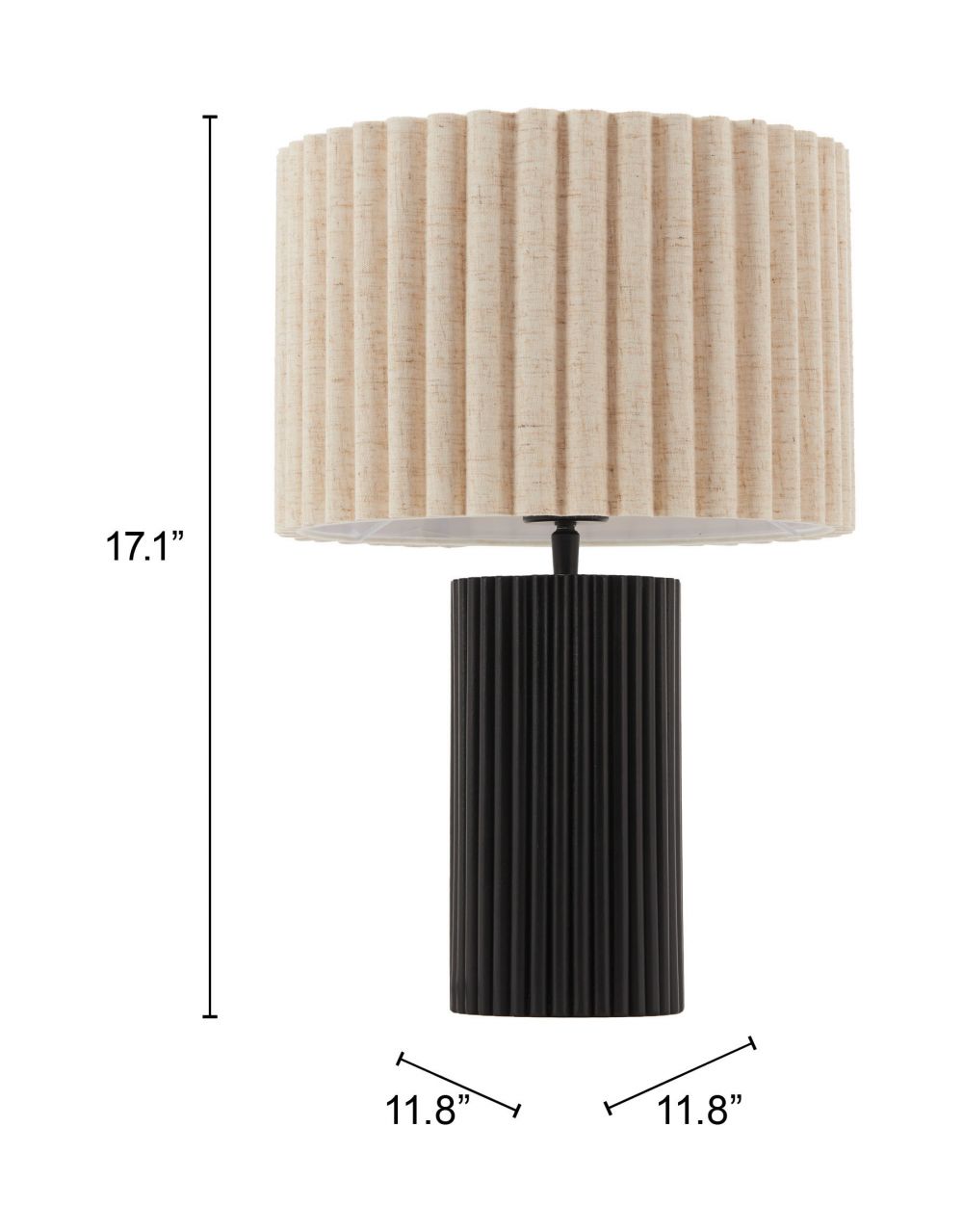 Aurora Steel Black Table Lamp