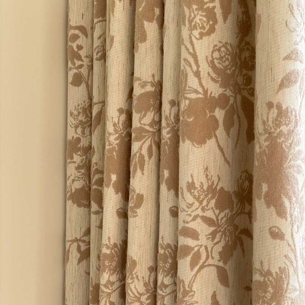 Aurora Retro Rose Blooming Jacquard Custom Curtains