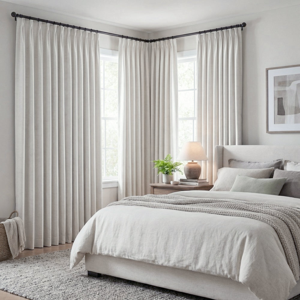 Ayo Wood Grain Textured 100% Blackout Curtains