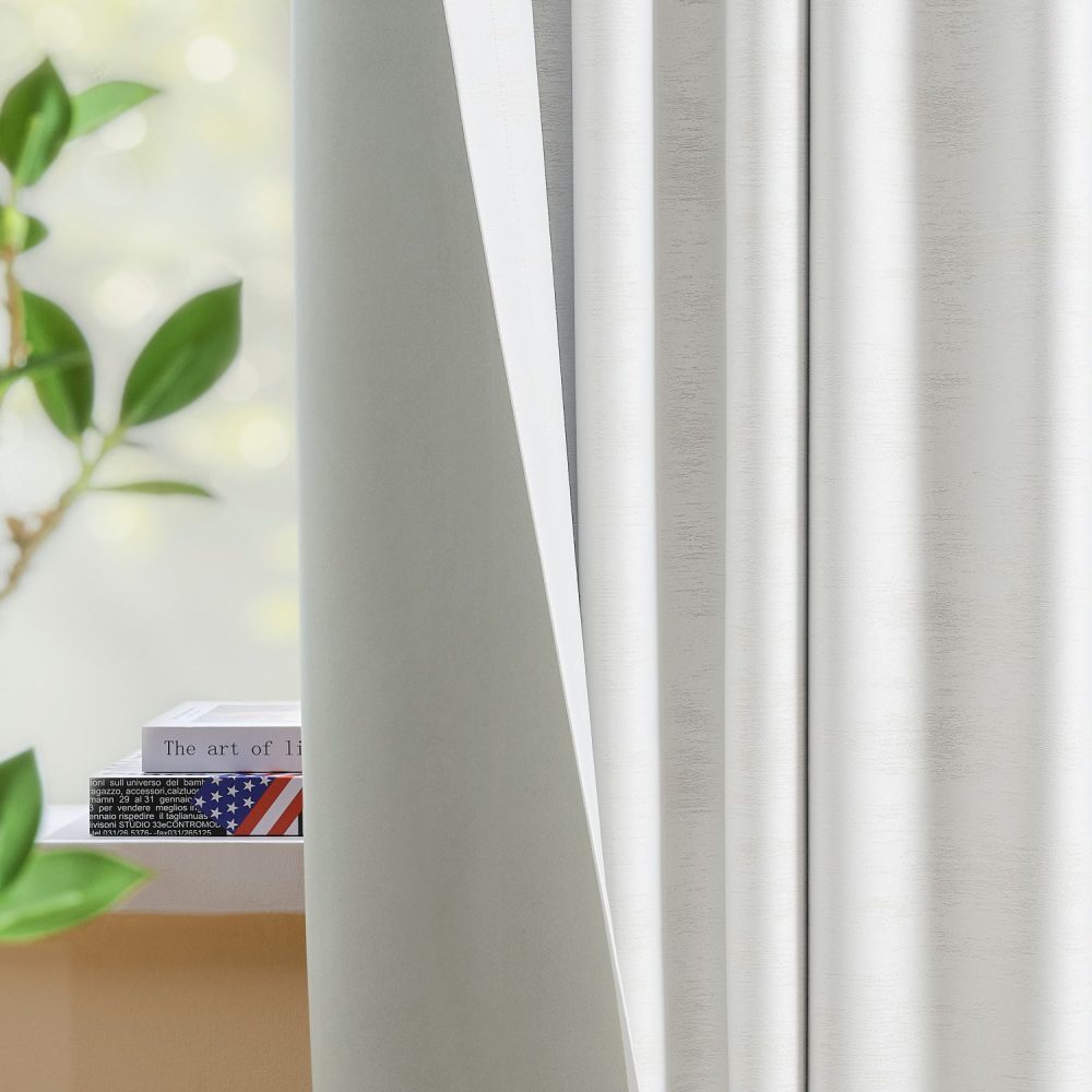 Ayo Wood Grain Textured 100% Blackout Curtains