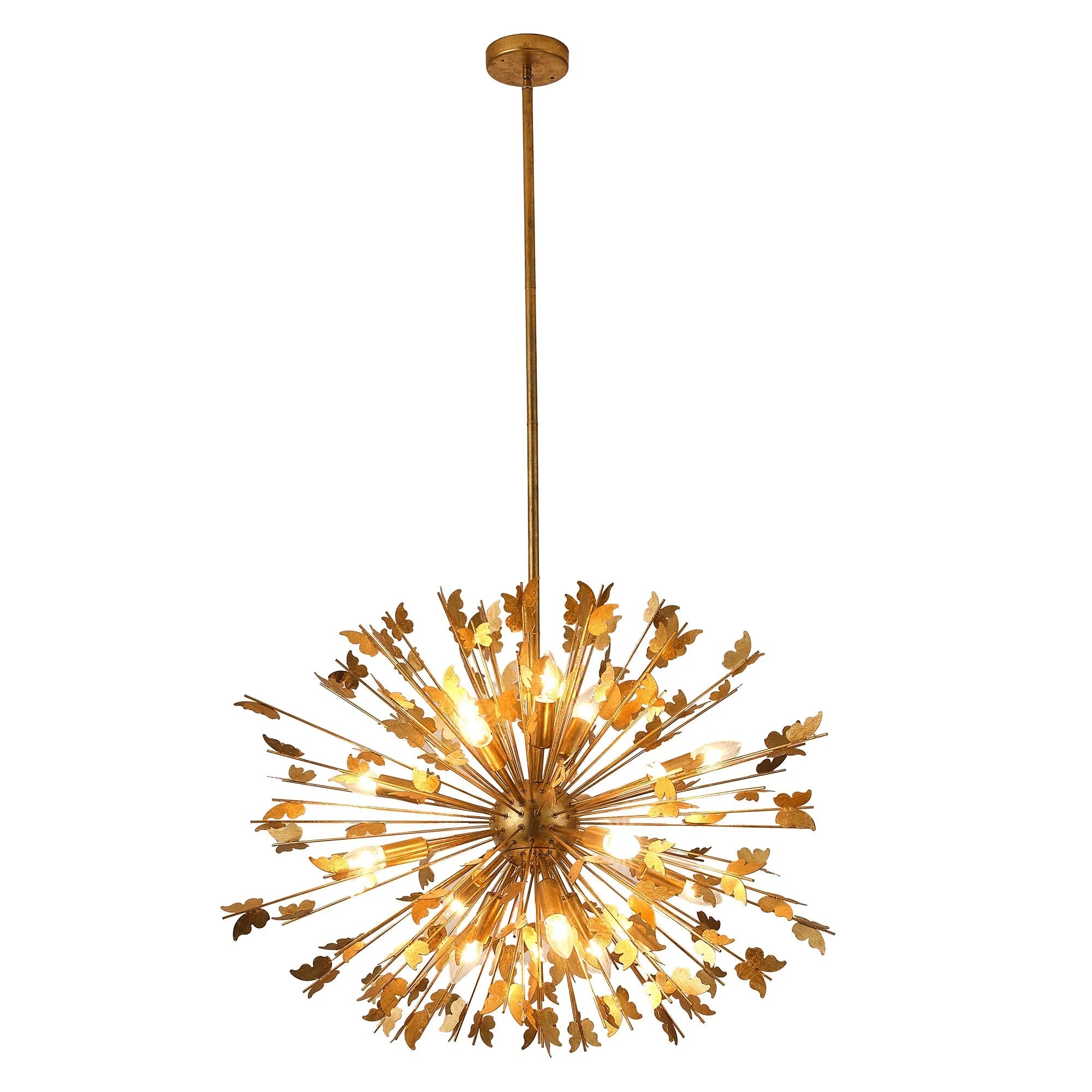 35 Inch Lydia 14-Light Golden Chandelier