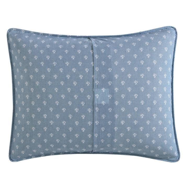 100-Percent Cotton Blue White Grey Nautical Stripes 4 Piece Daybed Cover Set - PRHOMZ