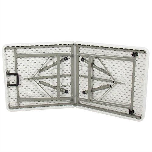 Multipurpose 4-Foot Center Folding Table with Carry Handle - PRHOMZ