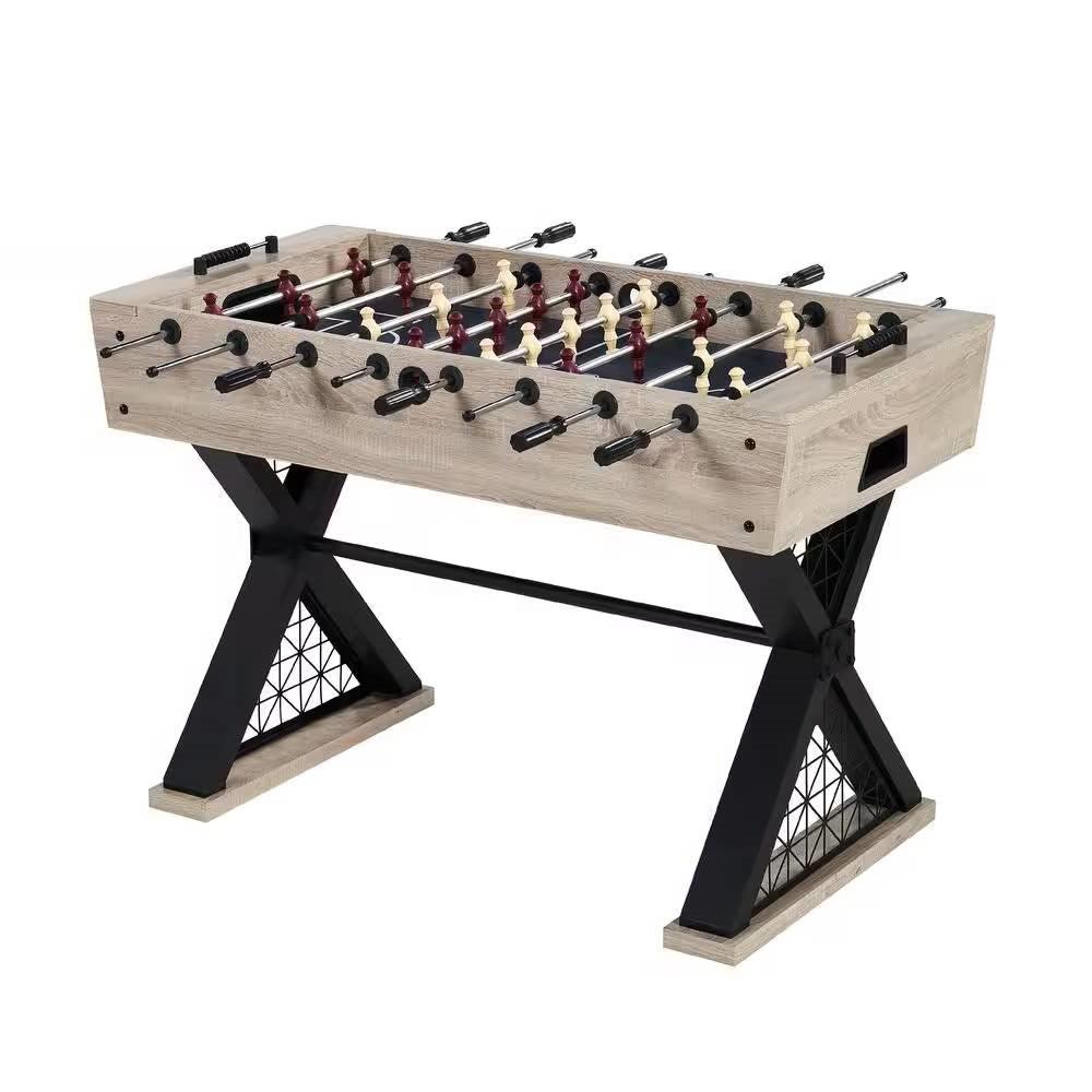 Sturdy X-Leg Industrial Modern Style 48-inch Foosball Table with 2 Balls - PRHOMZ