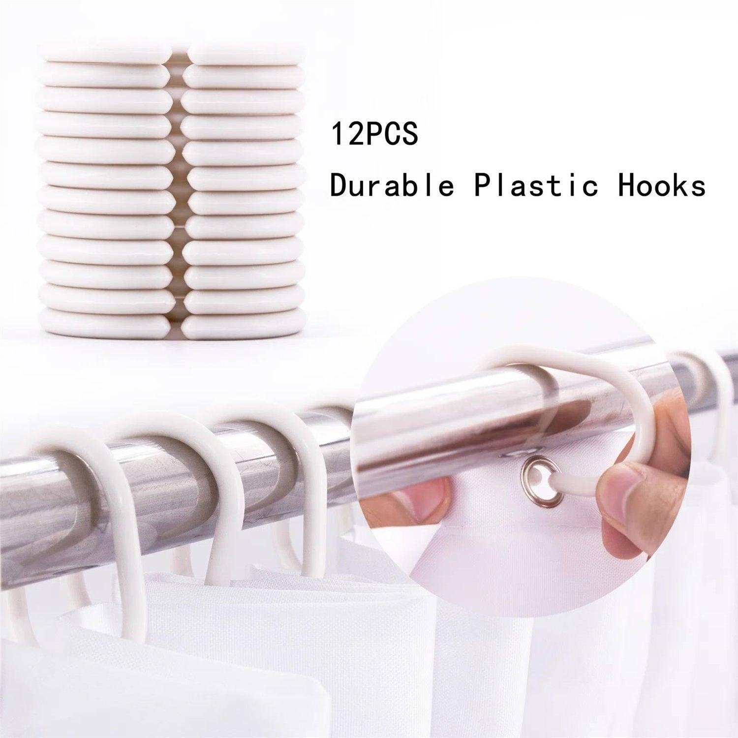 72-in. Watercolor Plants Botanical Floral Flower Pots Succulents Shower Curtain - PRHOMZ