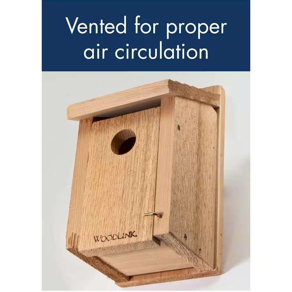 Cedar Wood Birdhouse - Ideal for Eastern Western and Mountain Bluebirds - PRHOMZ