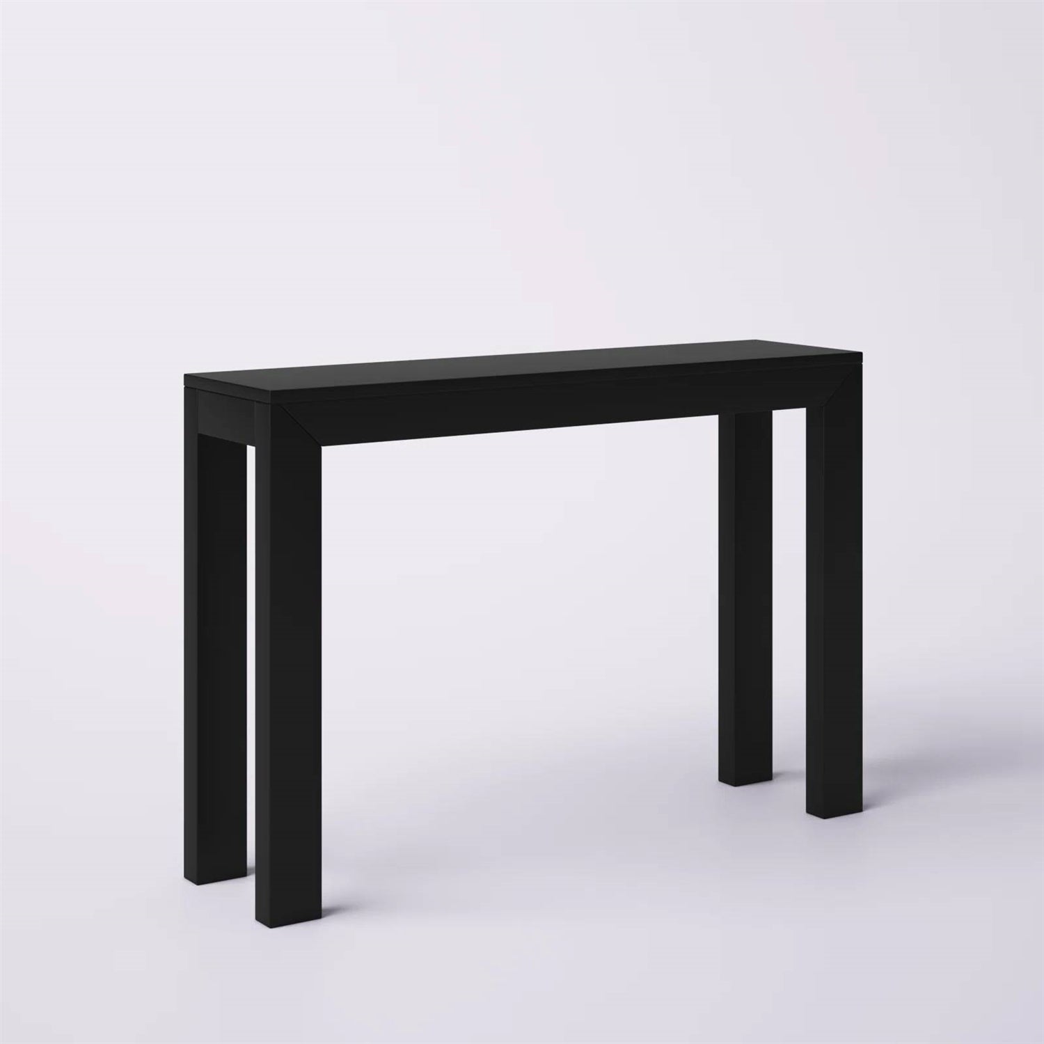 Solid Wood Modern Accent Console Table / Sofa Table in Black Finish-1