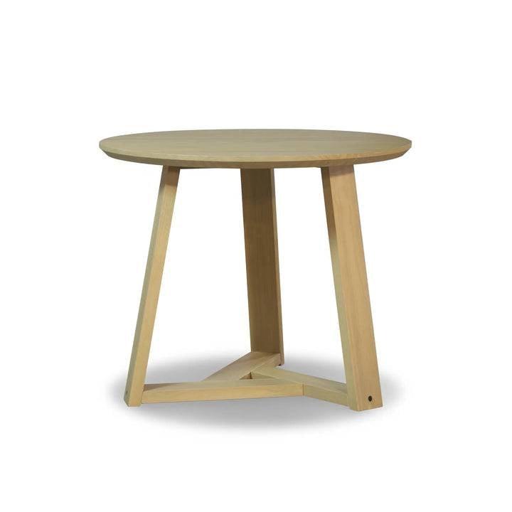 36 Inch Round Scandinavian Solid Wood Dining Table in Blonde - PRHOMZ