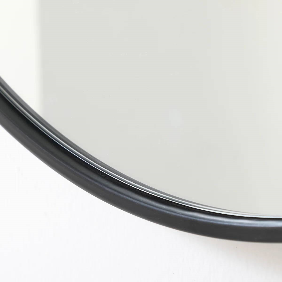 Round 32-inch Wall Mirror in Black - Bedroom Living Room Accent Bathroom Mirror-1
