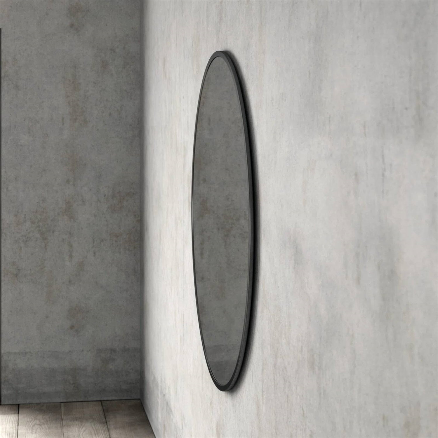 Round 32-inch Wall Mirror in Black - Bedroom Living Room Accent Bathroom Mirror-4