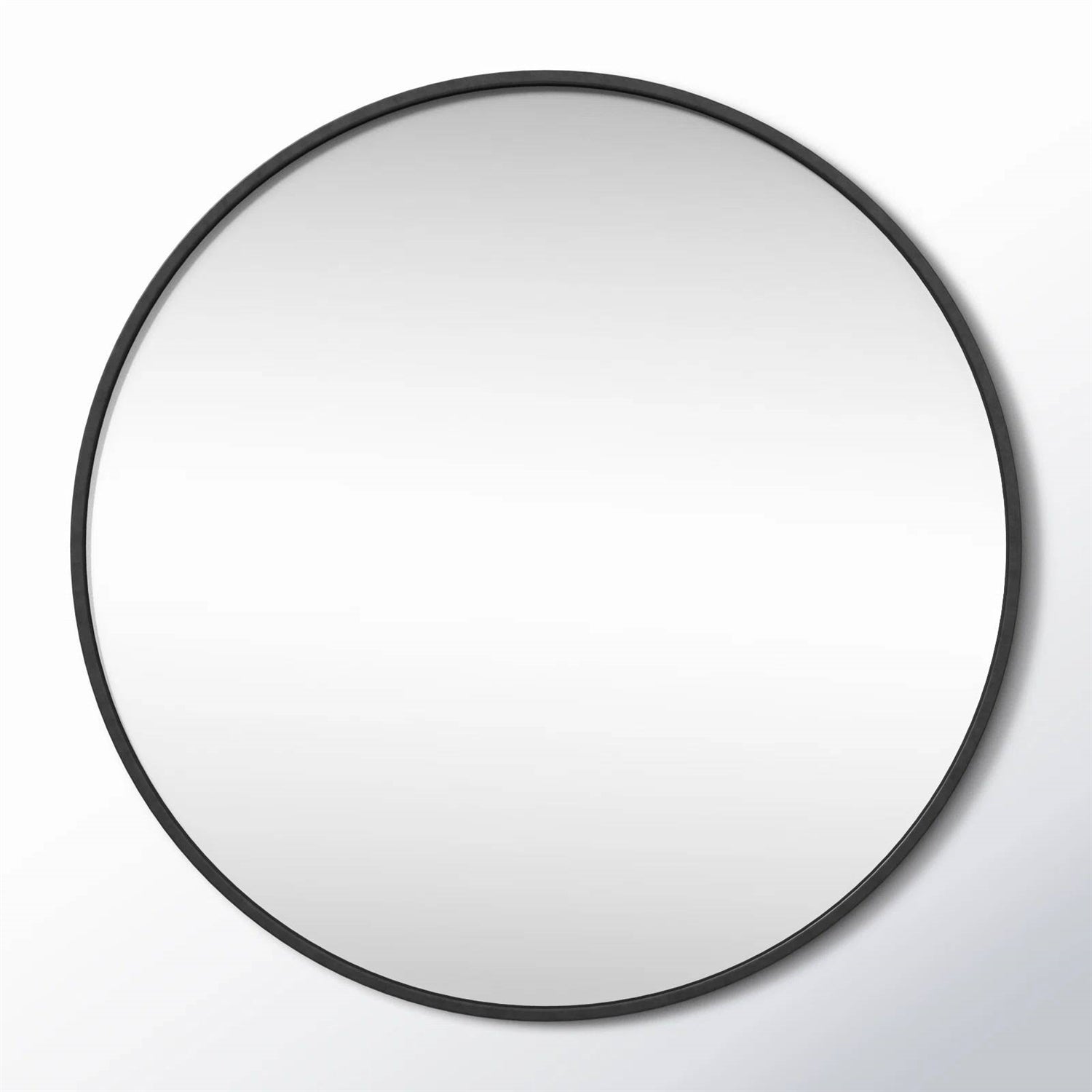 Round 36-inch Wall Mirror in Black - Living Room Bedroom Accent Bathroom Mirror-2