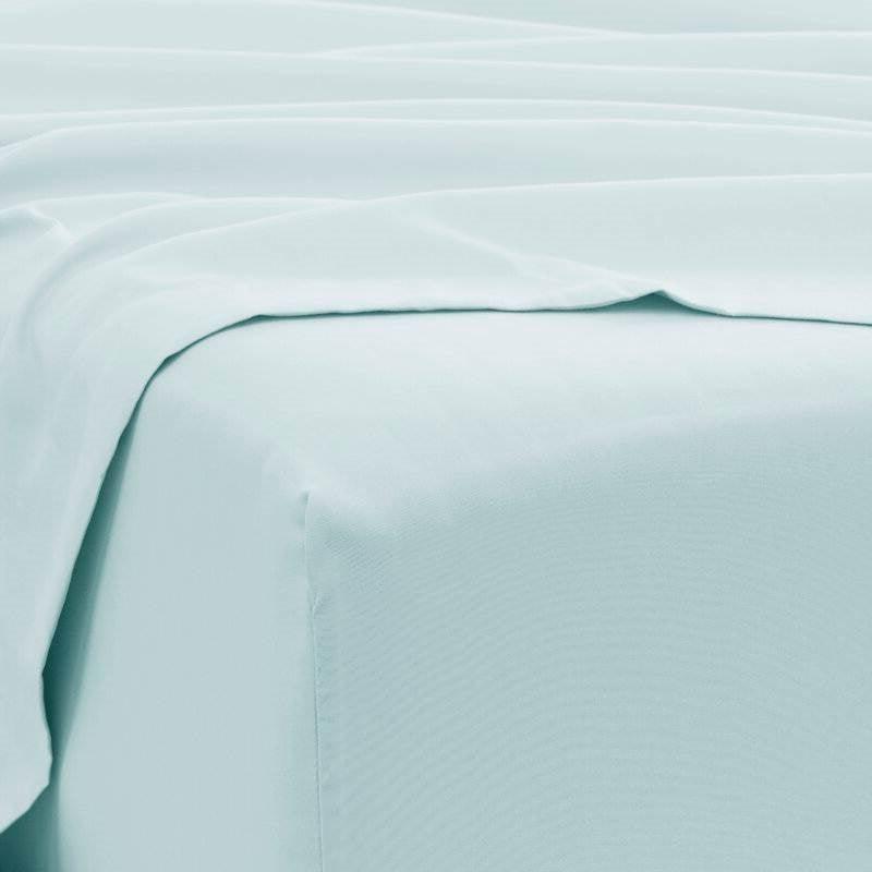 Twin size Aqua 4 Piece Wrinkle Resistant Microfiber Polyester Sheet Set - PRHOMZ