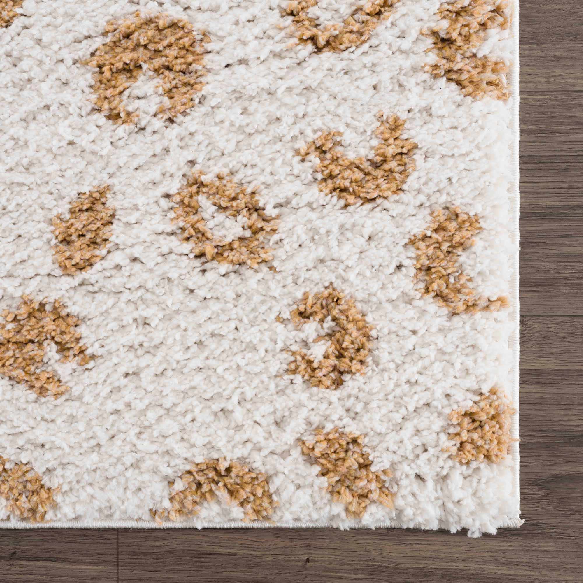 Altin Leopard Print White Area Rug