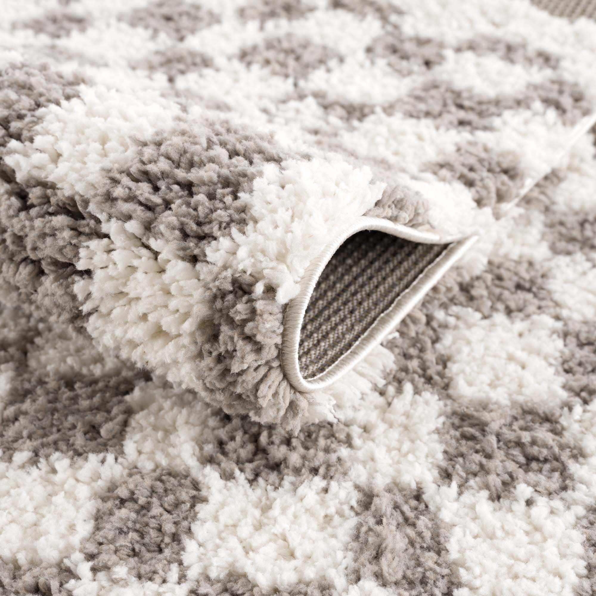 Kieu Taupe Checkered Area Rug - PRHOMZ