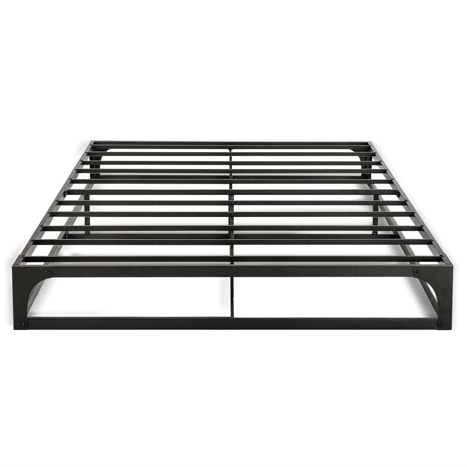 Full size Modern Low Profile Heavy Duty Metal Platform Bed Frame - PRHOMZ