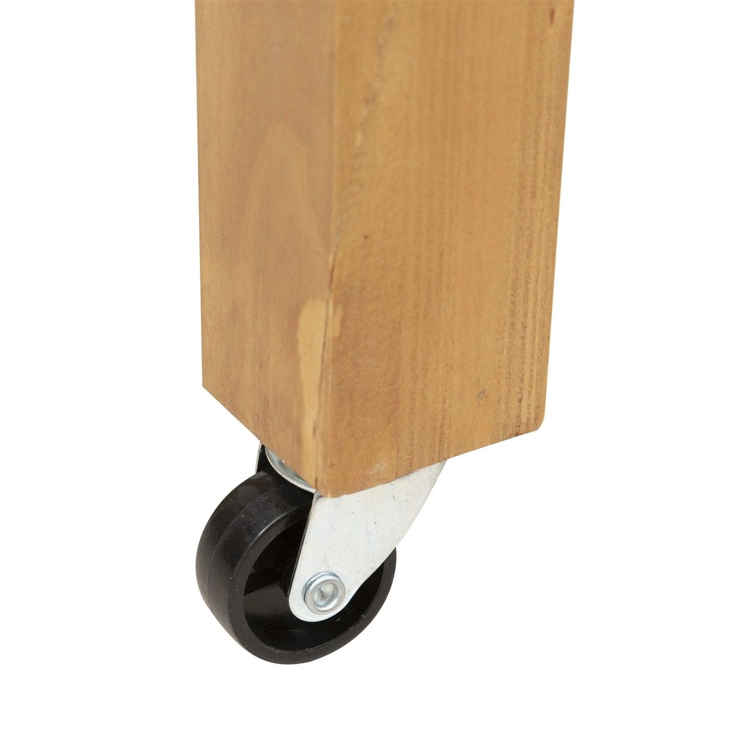 Solid Fir Wood Trellis Elevated Garden Raised Planter Bed with Wheels - PRHOMZ