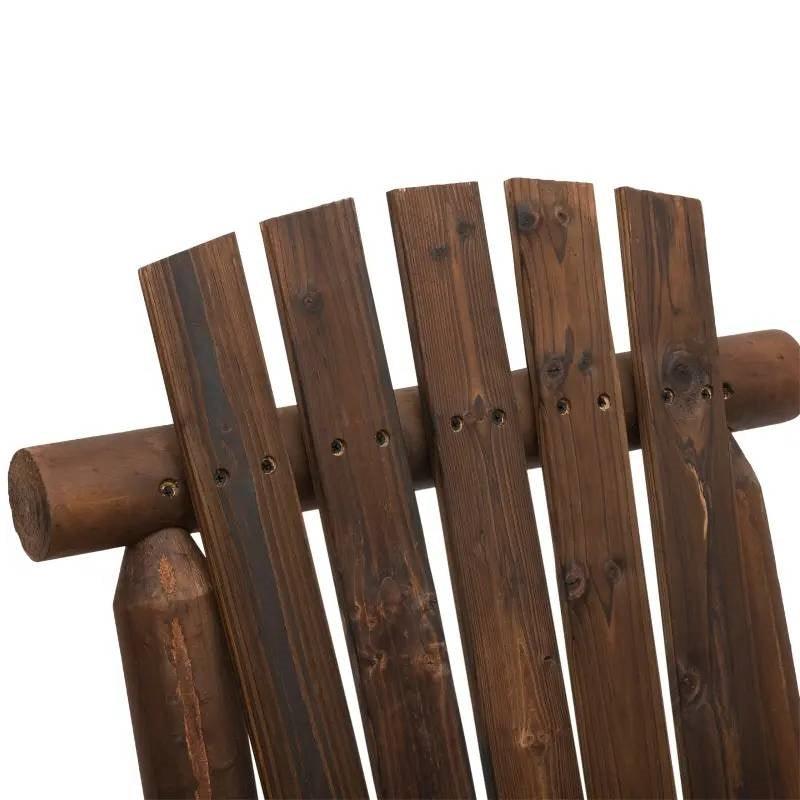 Adirondack Patio 2 Chair Lounger with Center Coffee Table Brown - PRHOMZ